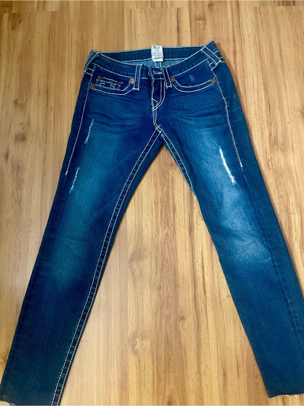 True Religion Stella Big T Low Rise Skinny